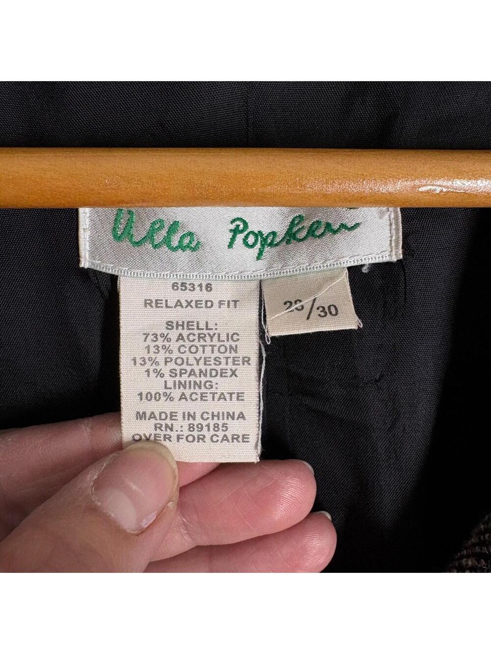 Ulla Popken Blazer Women 28/30 Plus Gray Button Up Collared Long Sleeve Career - Picture 5 of 6